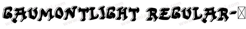 GaumontLight Regular字体转换